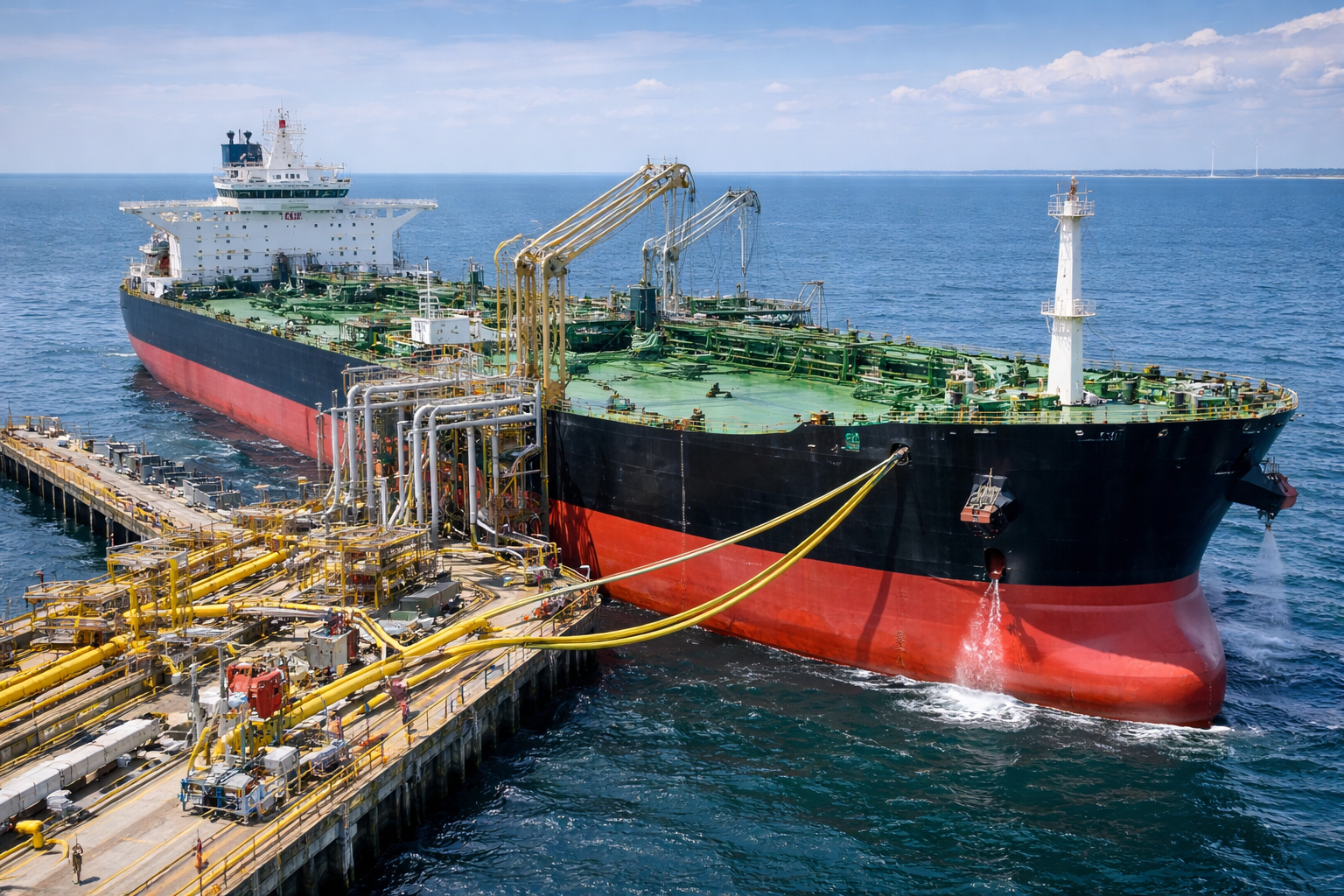 ULCC Tanker Entladung